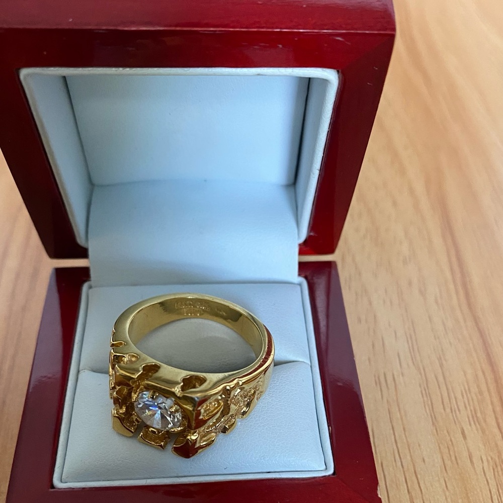 14 KT G.F Nugget Ring Men’s Size 12.5